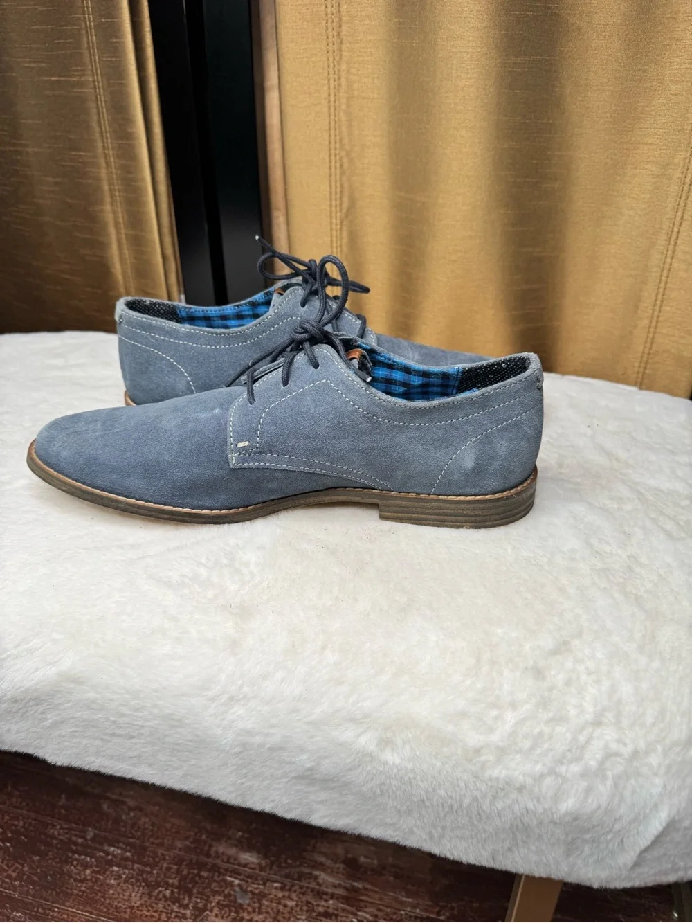 Ben Sherman Gray Suede Derby Shoes Men’s US 8 UK 7 EU 41